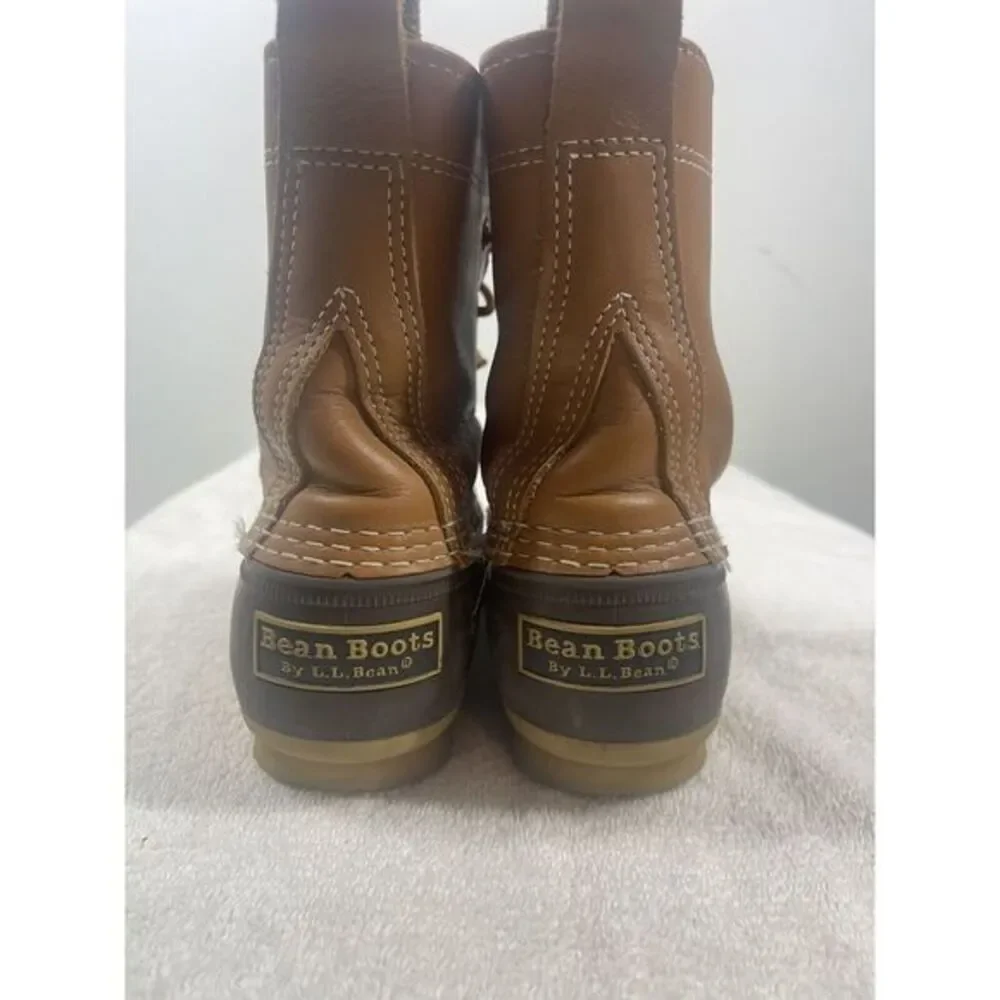 LL Bean Women's Bean Boots Size 7 Made in USA Duck Boot Classic Brown Preppy‎